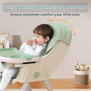 High Chairs for Babies and Toddlers, 4 in 1 Convertible Baby High Chair, Portable High Chair for Travel with Adjustable Height and Back, Foldable HighChair with Wheels& Pu Cushion (Green) by TinyTreasures Baby Boutique