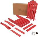 Psilvam Classic Adirondack Chair, Standard-Sized Poly Lumber Fire Pit Chair, 350Lbs Support Weather Resistant Patio Chairs for Garden, Party, Beach(Red) by GreenHaven Gardens
