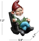 OwMell Drinking Wine Garden Gnome Statue Decoration 7.3" Figurine Ornament for Indoor Outdoor Home Patio Yard Lawn - Wine by CozyNest Decor