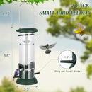 FEED GARDEN 2 Pack Tube Bird Feeders for Outdoors Hanging, Premium Hard Plastic Wild Bird Feeders with 2 Ports, Small Bird Feeder Easy-Refill&Clean, Gifts for Mom Woman, 8.5 Inch Green by CozyNest Decor