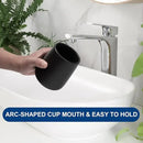 Bathroom Tumbler Cup Ceramic 2Pcs 13.5oz Reusable Toothbrush Cup 400ml, Toothbrush Holder Adequate for Your Bathroom (Black Brown) by CozyNest Decor