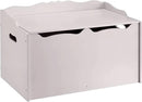 Amazon Basics Kids Toy Box, Wooden Organizer Storage Chest, Gray, 30" x 18" x 19" by CozyNest Decor