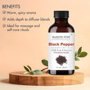 Majestic Pure Black Pepper Essential Oil with Glass Dropper - 1 Fl Oz - 100% Pure and Natural Black Pepper Oil - Premium Grade Essential Oils for Diffuser, Aromatherapy, Soap and Candle Making by CozyNest Decor
