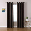 ChrisDowa Grommet Blackout Curtains for Bedroom and Living Room - 2 Panels Set Thermal Insulated Room Darkening Curtains (Brown, 52W x 72L) by CozyNest Decor