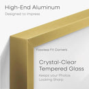 Homeforia 16x16 Picture Frame Gold, High End Metal 16 x 16 Square Poster Frame with Mat 12 x 12 Photo, 16x16 Frame Matted to 12x12 Print, 16by16 Gold Hanging Frames, Tempered Glass, Wall Kit, Set of 1 by CozyNest Decor