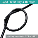1/2" id - 25ft Black Vinyl Tubing Flexible PVC Tube Hybrid Hose Transfer Water Fuel Gas for Pond Fountain Garden Waterfall, Durable and Safe, with 2 Hose Clamps by GreenHaven Gardens