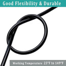 3/4" id - 10ft Black Vinyl Tubing Flexible PVC Tube Hybrid Hose Transfer Water Fuel Gas for Pond Fountain Garden Waterfall, Durable and Safe, with 2 Hose Clamps by GreenHaven Gardens