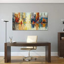 Canvas Wall Art Abstract Cityscape Painting Modern New York City Artwork Lady Romantic Street Scenery Picture Home Office Decor by CozyNest Decor