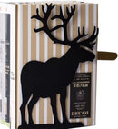 Winterworm Fashion Creative Cartoon Cute Iron Elk Moose Pattern Nonskid Metal Office Desk Bookends (Black) by CozyNest Decor