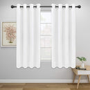 Easy-Going Blackout Curtains for Bedroom, Solid Thermal Insulated Grommet and Noise Reduction Window Drapes, Room Darkening Curtains for Living Room, 2 Panels (52x63 in,White) by CozyNest Decor
