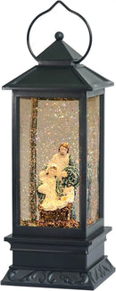 Eldnacele Battery Operated Plug-in Musical Lighted Christmas Water Snowing Glittering Snow Globe Lantern with Timer Christians Nativity Lantern Decor, Holy Family by CozyNest Decor