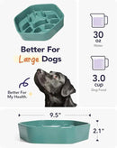LE TAUCI PET Dog Slow Feeder Bowl Ceramic,3 Cups Puzzle Food Bowl for Small Medium Large Breed, Dog Bowls to Slow Down Eating, Maze by CozyNest Decor
