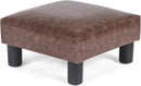 Joveco Small Footstool Ottoman Upholstered PU Leather Square Footrest Ottomans Small Foot Rest for Desk Couch Living Room Bedroom Office (Brown) by CozyNest Decor