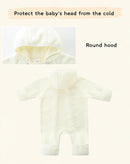Newborn Baby Fleece Jumpsuit Girls Boys Winter Hooded Coverall Romper Cute Baby Snowsuit Clothes by TinyTreasures Baby Boutique
