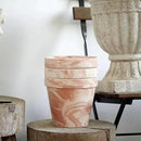 Random Mood Macchiato Terracotta Plant Pots – Handmade 6-Inch Clay Ceramic Flower Pots with Drainage Holes, Set of 3 – Ideal for Indoor & Outdoor Orchids by GreenHaven Gardens