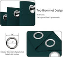 Easy-Going Blackout Curtains for Bedroom, Solid Thermal Insulated Grommet and Noise Reduction Window Drapes, Room Darkening Curtains for Living Room, 2 Panels(46x63 in, Deep Teal) by CozyNest Decor