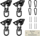 Heavy Duty Swing Hangers for Wooden Sets 2000 LB Capacity Hammock Hanger 360 Swivel Stainless Steel Swing Hardware Accessories 2 Packs for Porch Playground Yoga Heavy Bag by TinyTreasures Baby Boutique