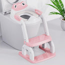 Potty Training Seat with Step Stool Ladder, Upgraded 2-in-1 Toddler Potty Training Toilet Seat with Non-Slip Step Splash Guard Handles and Waterproof Cushion, Toddler Potty Seat for Kids Boys Girls by TinyTreasures Baby Boutique