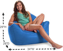 Posh Creations Structured Comfy Seat for Playrooms and Bedrooms, Large Bean Bag Chair, Malibu Lounge, Royal Blue by TinyTreasures Baby Boutique