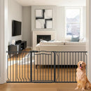 Extra Wide Baby Gate 67.3-81.1 Inch, Pressure Mounted Dog Gate Indoor, Walk Thru Pet Gate for Cat Dog Child,Pet Gates for The House Stairs Doorway Black by TinyTreasures Baby Boutique