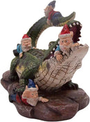 Gator Gnome: Whimsical Garden Figurine - Unique Home & Outdoor Decor by GreenHaven Gardens