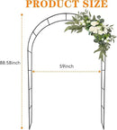 Tytroy Reconfigurable & Easy-to-Assemble Metal Outdoor & Indoor 7'6" Xmas Arch Garden or Wedding Arch Arbor for Wedding Bridal Party Elegant Decorations & Garden Climbing Plants Vines (Black 1PC) by GreenHaven Gardens