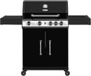 Royal Gourmet SG5003H 4 Burner Propane Gas Grill with Side Burner & Warming Rack, Cabinet Style Gas Grill with 49,000 BTUs Output for Outdoor Patio Garden Backyard Cooking, Black by GreenHaven Gardens