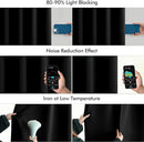 MIULEE Black Back Tab Blackout Curtains 84 Inch Length 2 Panels Set for Living Room Bedroom, Halloween Rod Pocket/Pinch Pleat Thermal Insulated Room Darkening Pleated Light Blocking Drapes, W66 x L84 by TinyTreasures Baby Boutique