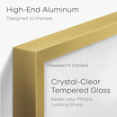 Homeforia A4 Gold Picture Frame, High End Metal 8.3 x 11.7 Frames for Wall or Tabletop, Gold A4 Certificate Frame with Mat A5, 8.3x11.7 Frames Matted to 5.8x8.3 Art, Tempered Glass, Wall Kit, Set of 1 by CozyNest Decor