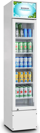 BODEGACOOLER 5.7 Cu.Ft Commercial Beverage Refrigerator,Commercial Cooler Refrigerators Glass Door Display Fridge for Bar,Drink,Tall Drink Cooler for Parties,Slim Single Door Display Fride by CozyNest Decor