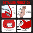 16inch Mini Guitar Toy for Kids and Beginners, Electric Guitar with Strap for Toddlers and Boys and Girls Instrument Toys by TinyTreasures Baby Boutique