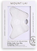 Mount Lai Vitality Qi White Jade Gua Sha Facial Tool – The Imperial Stone of Purity – Patented 5-Sided Professional Sculpting Tool for Lymphatic Drainage, Precision Contouring & Imperial Radiance by CozyNest Decor