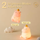 ATSUI Hippo Night Light, LED Squishy Novelty Animal Lamp, Food Grade Silicone, 2 Level Dimmable, Nursery Nightlight for Desk Decor, Funny Gifts Stuff for Boys Girls Baby, White Elephant Gifts by TinyTreasures Baby Boutique
