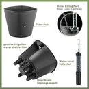 Self Watering Planters for Indoor Outdoor Plants 7 inch Flower Pot with Water Level Indicator Grey 6 Pack African Violet Self Watering Pots for All Orchid agave etc. House Plant Plastic Planter by GreenHaven Gardens