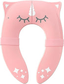 Hippypotamus Travel Potty Seat for Toddler - Folding Potty Training Seat - Portable Toilet Seat Cover for Baby & Kids (PINK Unicorn) by TinyTreasures Baby Boutique