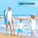 WhiteFang Deluxe Pop Up Beach Tent Sun Shade Shelter for 3-4/5-6 Person, UV Protection, Extendable Floor with 3 Ventilating Windows Plus Carrying Bag, Stakes, and Guy Lines by TinyTreasures Baby Boutique