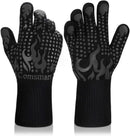 Comsmart BBQ Gloves, 1472F Heat Resistant Silicone Non-Slip Oven Mitts, Long Kitchen Gloves Perfect for Grilling, Cooking, Baking, Cutting by GreenHaven Gardens