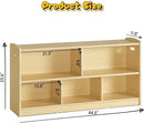 2-Tier Wood Montessori Cabinet for Kids, Toddler Room Book Shelves Toy Organizers and Storage, Small Book Shelf Storage for Baby Children, Furniture of Classroom, Nursery, Playroom by CozyNest Decor