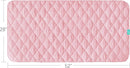 Waterproof Crib Mattress Protector Pad Cover 28" x 52", Anti Slip & Absorbent Waterproof Bed Pads for Standard Crib/Toddler Bed Quilted Machine Washable (Quilted Improved Thickness) Pink by TinyTreasures Baby Boutique