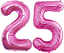 GOER Number 25 Balloons for 25th Birthday Party Decorations,42 Inch Jumbo Foil Helium 52 Balloons for 52nd Birthday Party Decoration (Hot Pink) by TinyTreasures Baby Boutique