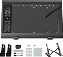 Graphic Drawing Tablet, ienRon 10x6.25 Inch,Digital Graphics Tablets for PC and Computer/Pad- 8192 Pressure Battery-Free Pen, 12 Hot Keys, Compatible Windows/Android, Includes Stand,Good Gifts,Black by TinyTreasures Baby Boutique