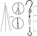 Hanging Basket Chain 23 Inch 3 Hanging Chain Plant Pot Replacement Hook Plant Hook for Flower Pots, Bird Feeders & Lanterns, 3 Pack (23” Black) by GreenHaven Gardens