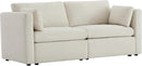 CHITA Small Modular Sectional Fabric Sofa Set, Extra Comfty Loveseat Cloud Couch, FSC Certified Modular Sectional Couch for Living Room, 78 inch Width, 2 Seat Modular Sofa, Linen by CozyNest Decor