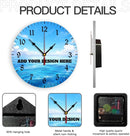 Generic Custom Wall Clock Personalized Clocks with Photo Text Logo Silent Non Ticking Round Decoration for Kitchen Family Friends Gifts, 12inch-30cm by TinyTreasures Baby Boutique