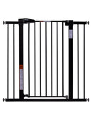 BABELIO 36" Tall Baby Gate, 26-40" Wide Auto Close Pet Gate, Pressure Mounted Metal Dog Gate, Easy-Install No Drilling, No Tools Required, with Wall Protectors and Extension Kits, Black by TinyTreasures Baby Boutique