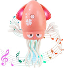 USB Rechargeable Dancing Octopus Baby Toy - Electric Crawling & Tummy Time Toy, Magical Musical Squid, Stress-Relief Desk Decor - Birthday for Kids Ages 1 2 3 4 5 6 Girls (Pink) by TinyTreasures Baby Boutique