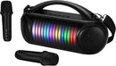 Karaoke Machine Portable Bluetooth Speaker with 2 Wireless Microphones Rechargeable Karaoke Machine for Kid and Adult Party PA Speaker Multiple LED Light Mode Support TWS/Radio/AUX/REC by TinyTreasures Baby Boutique