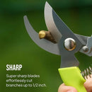 2-Pack Stainless Steel Gardening Scissors, Pruning Shears and Clippers for Gardening by GreenHaven Gardens