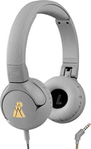 POGS Kids Wired Headphones | The Elephant 2 | Adjustable, Durable Headphones for Kids 3+ | Limited to 85 dB, Microphone | On-Ear | Music-Sharing Function Safe 3.5mm Audio Cable (3.2ft) (rGrey) by TinyTreasures Baby Boutique