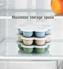 PandaEar 3 Pack Baby Food Freezer Tray with Lids, Silicone Baby Food Storage Container for Homemade Baby Food, Purees, Breastmilk (Blue/Green/Carnation) by TinyTreasures Baby Boutique